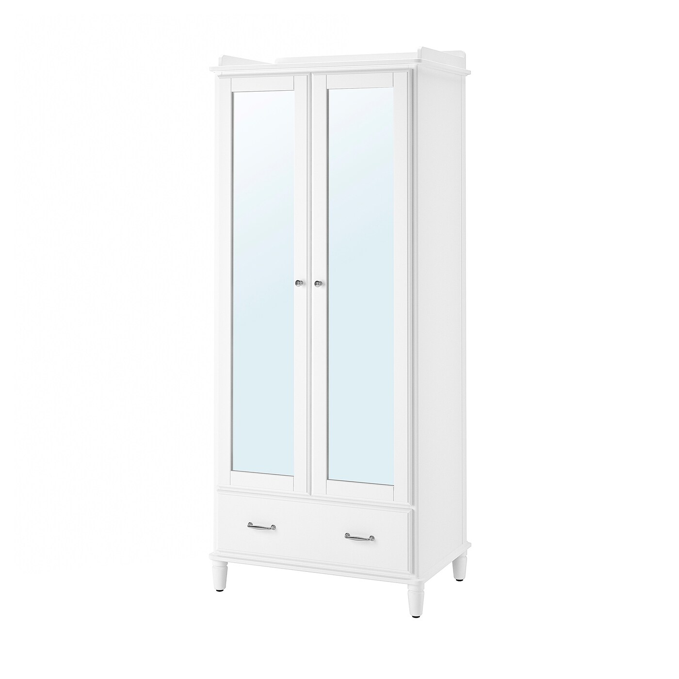 TYSSEDAL wardrobe white/mirror glass - IKEA