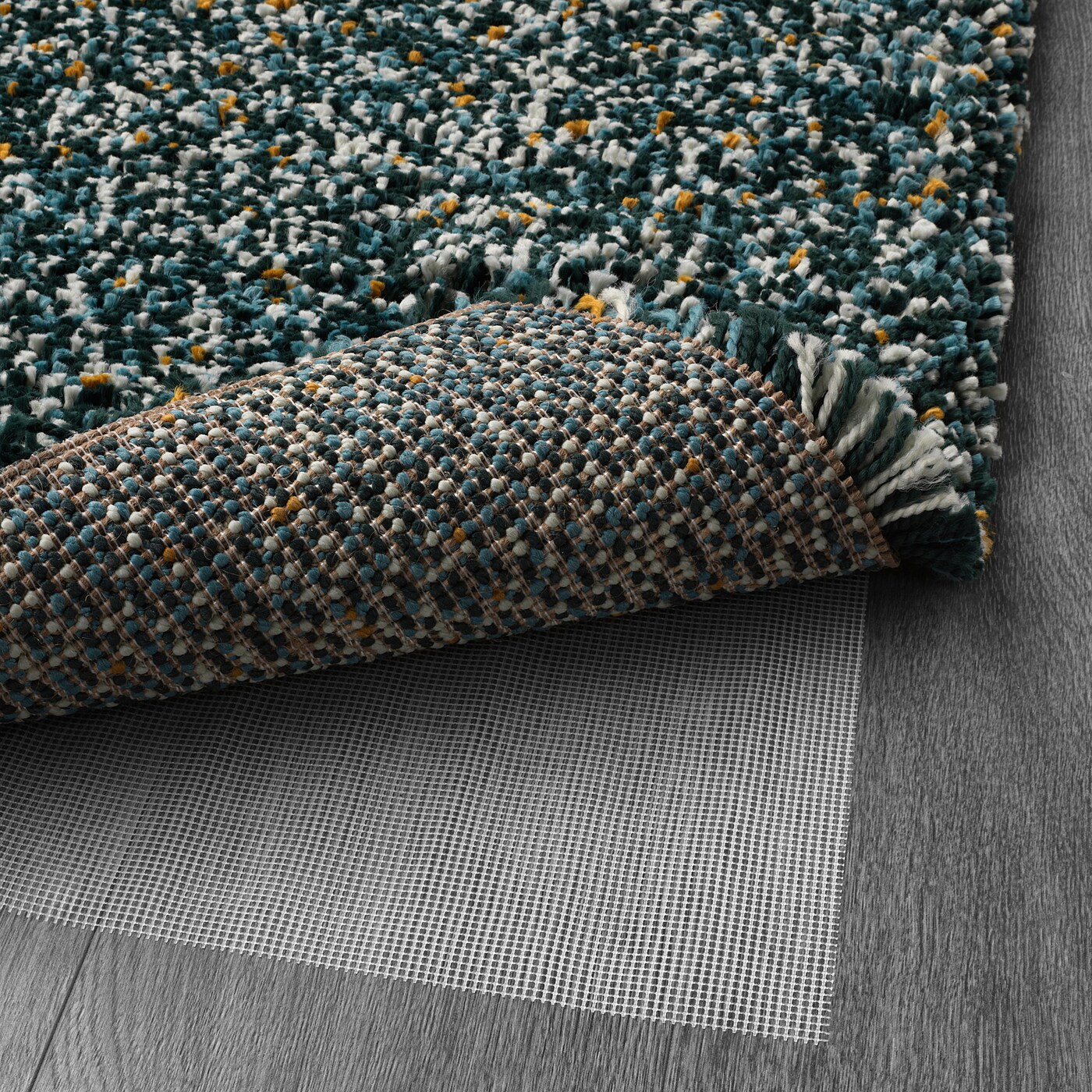 VINDUM rug, high pile blue-green - IKEA