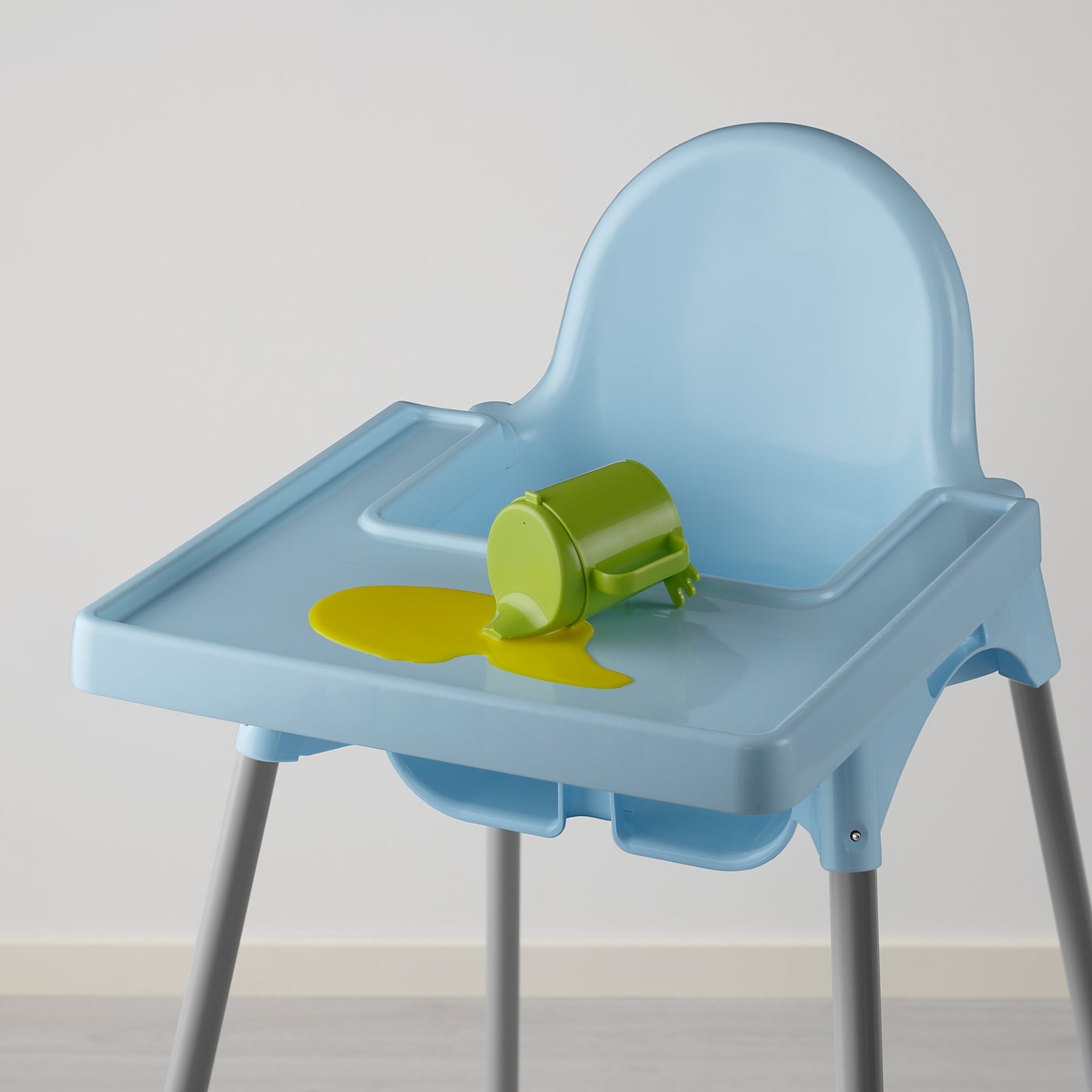 ANTILOP 安迪洛高脚椅浅蓝色/银色- IKEA