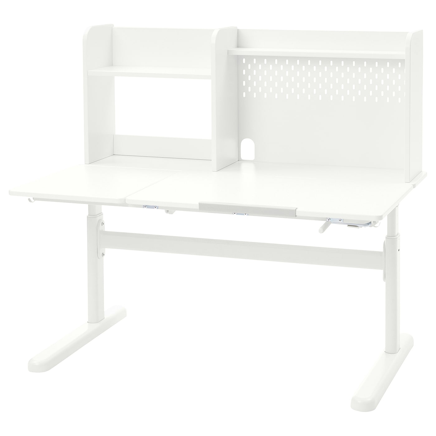 BERGLÄRKA 贝利徕加/ GUNRIK 古里克儿童书桌和扶手椅白色/天蓝色- IKEA