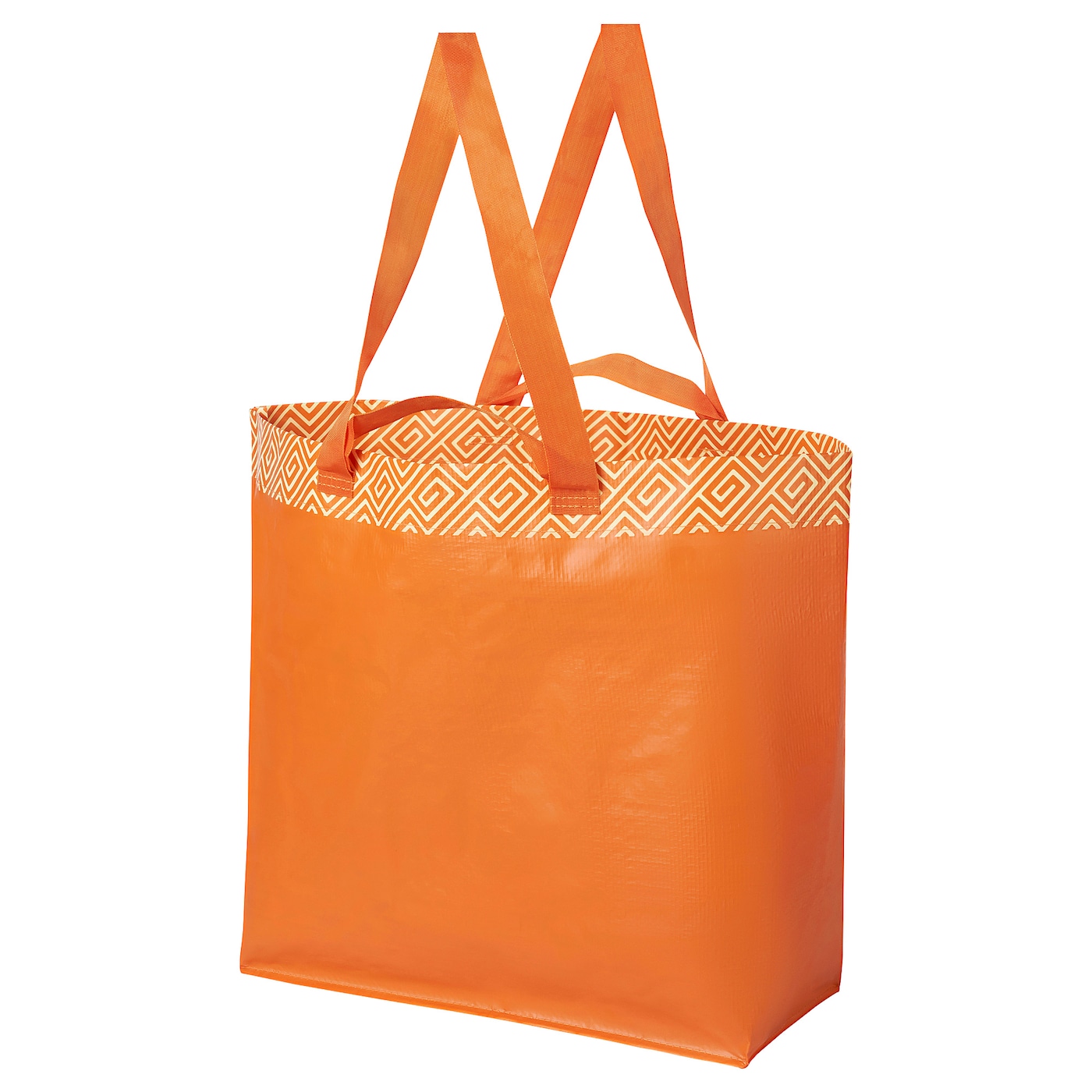 FRAKTA 弗拉塔搬运袋，中橙色/雷纹- IKEA