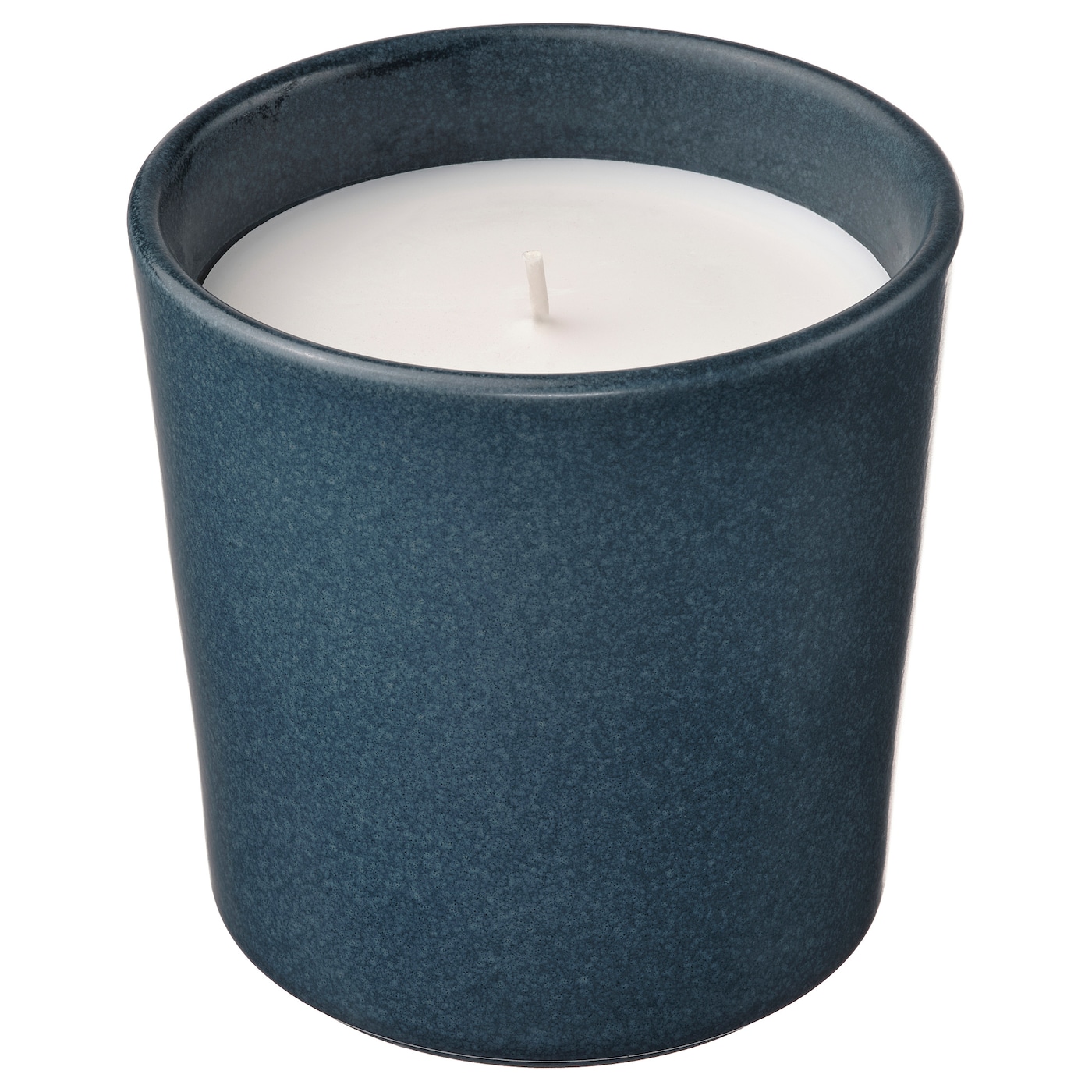 FRUKTSKOG 弗鲁斯科陶瓷罐香味烛香根草和天竺葵/青黑色- IKEA