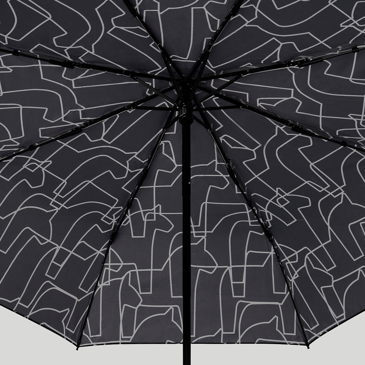 HÄSTHAGE 海斯豪格伞可折叠黑色- IKEA