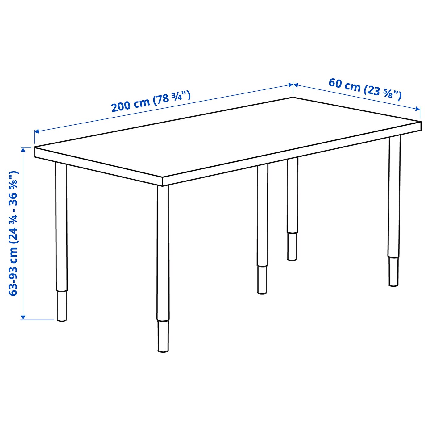 LAGKAPTEN 拉格开普/ OLOV 奥勒夫书桌仿白色橡木纹/黑色- IKEA