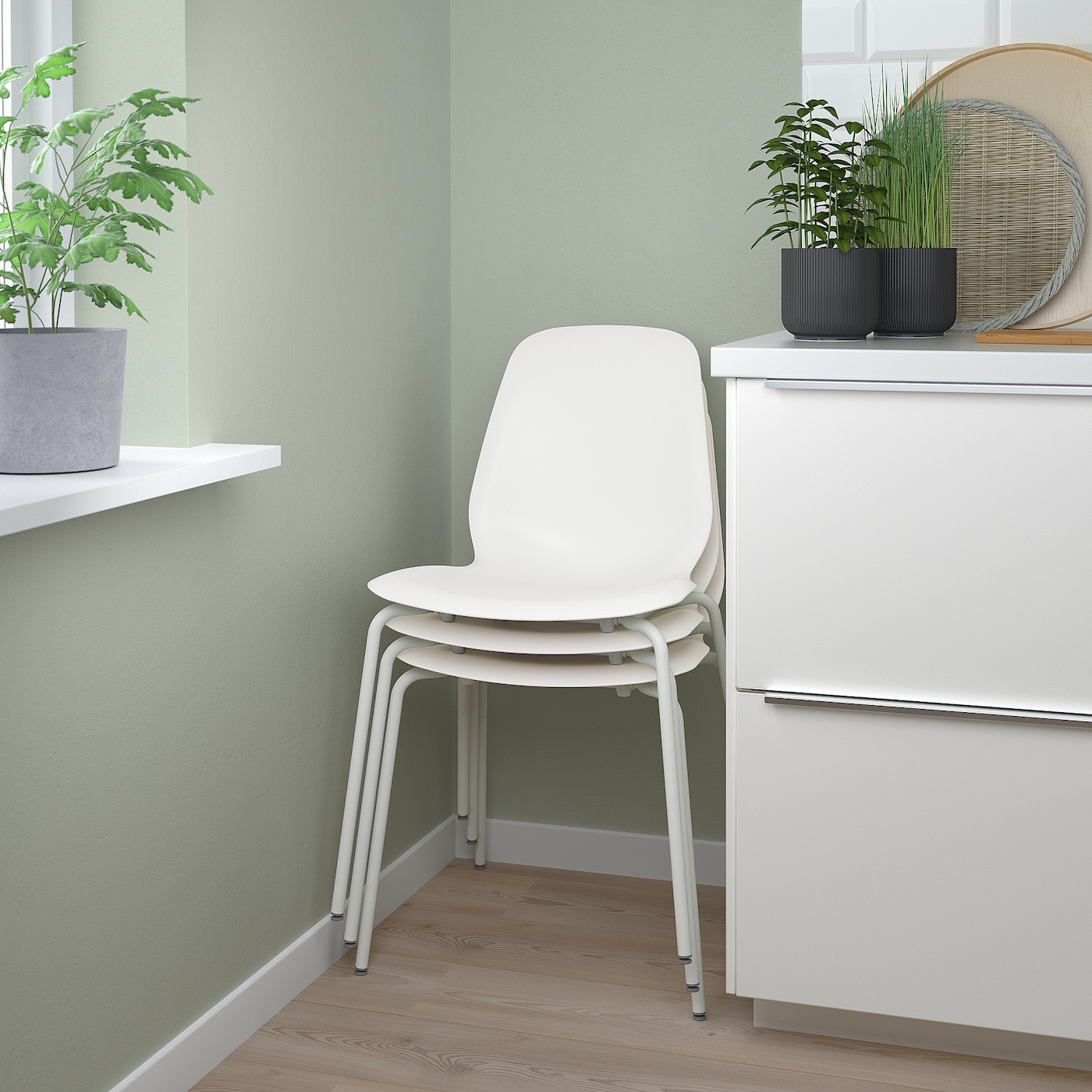 LIDÅS 丽达斯椅子白色/谢法斯特白色- IKEA