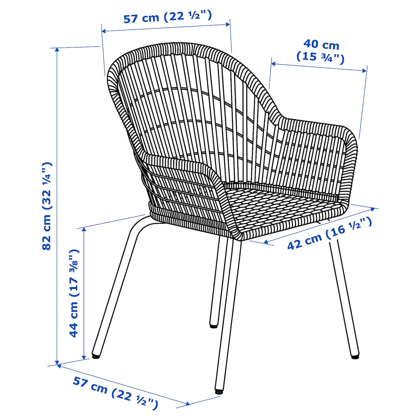 NILSOVE 尼尔索乌/ NORNA 诺尔纳椅子带椅垫藤条白色/莱拉自然色- IKEA