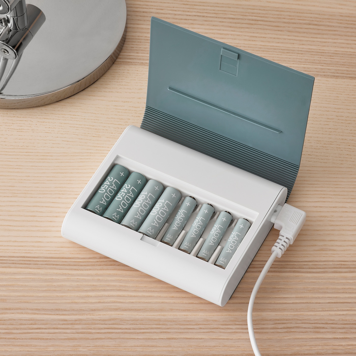 TJUGO 特尤格带储物电池充电器灰绿色- IKEA