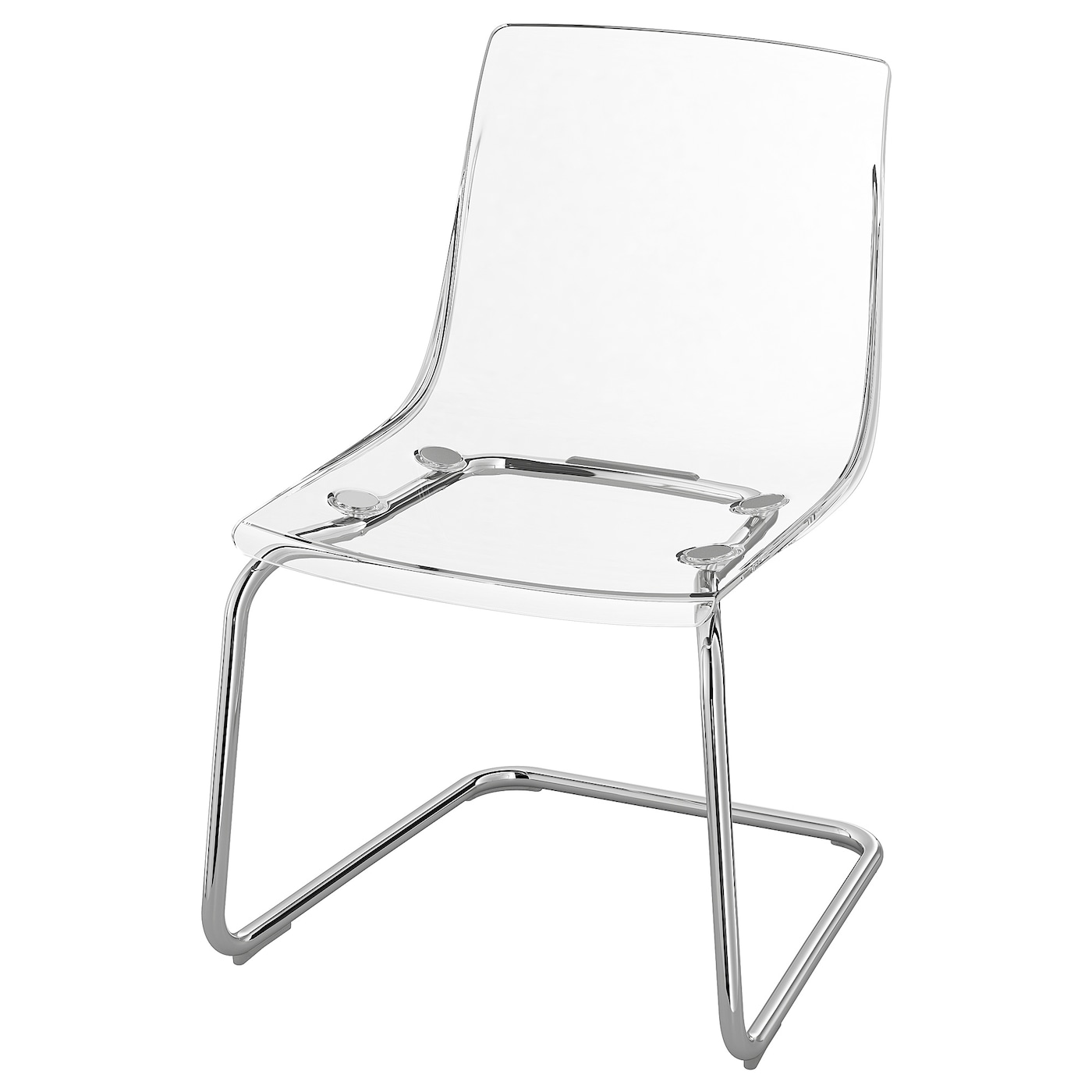 TOBIAS 托亚斯椅子透明/镀铬- IKEA