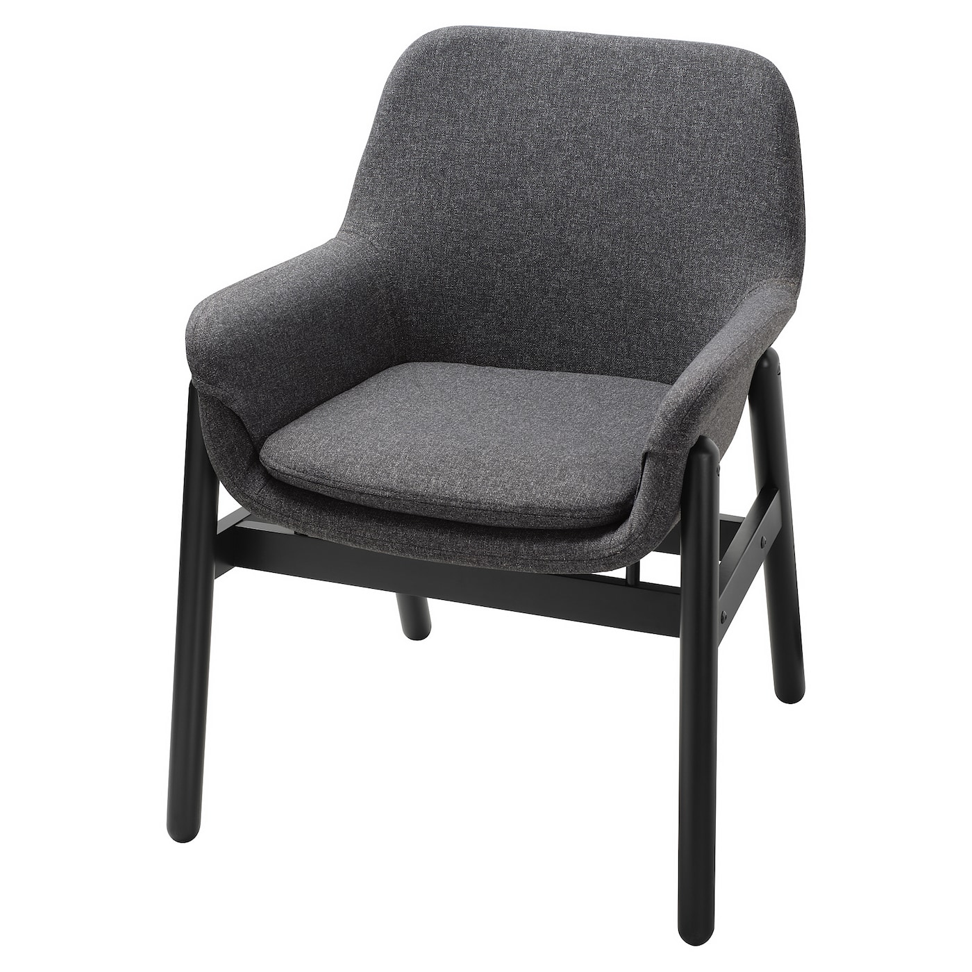 VEDBO 维伯扶手椅黑色/刚纳瑞德深灰色- IKEA